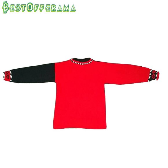 1996 Vintage Bugs Bunny Ugly Christmas Sweater Looney Tunes Black Red Hearts VTG - Picture 2 of 12